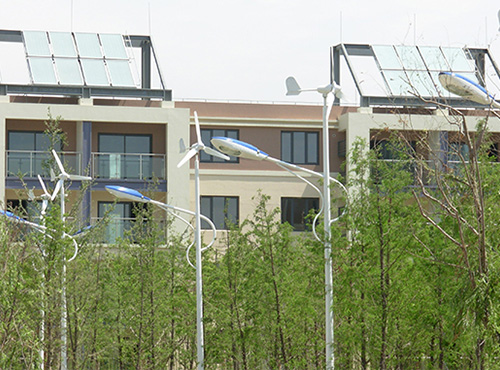 上海某小區風光互補路燈系統